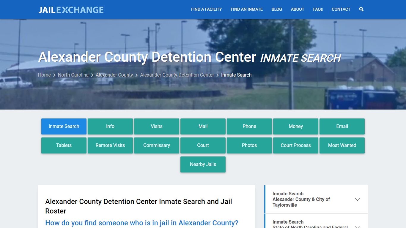 Alexander County Detention Center Inmate Search - Jail Exchange